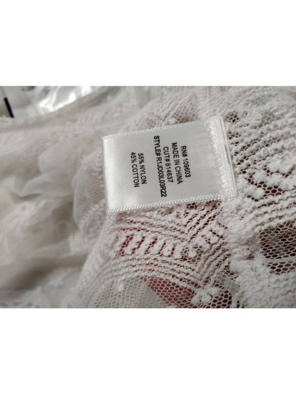 New Rabbit Rabbit Rabbit Designs Sheer Lace Flared Sleeve Blouse Size XL White - Picture 9 of 14